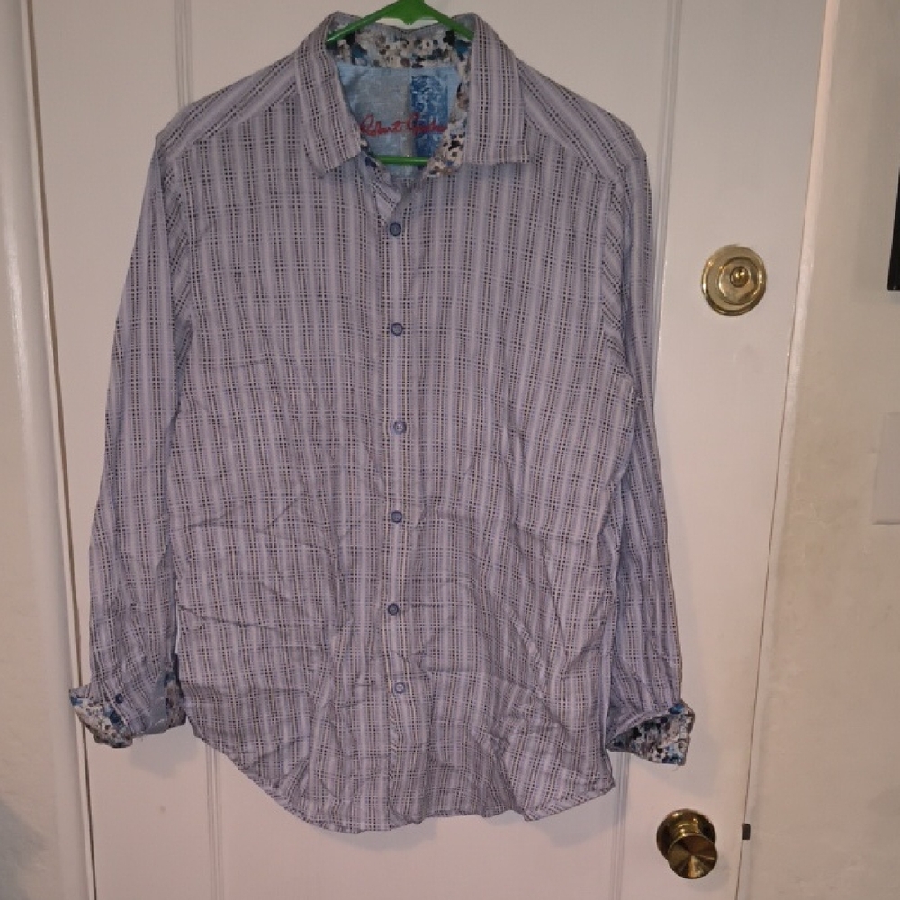 Robert Graham | Men's White and Blue Checkered Shirt